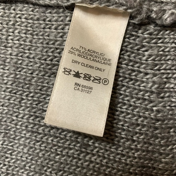 DKNY Women Gray Open Front Knit Cardigan Sweater Small - Picture 4 of 7